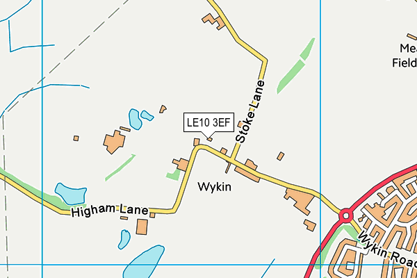 LE10 3EF map - OS VectorMap District (Ordnance Survey)