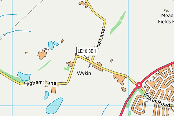 LE10 3EH map - OS VectorMap District (Ordnance Survey)