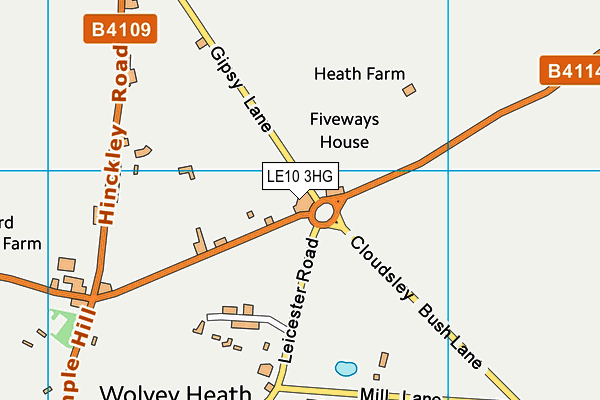 LE10 3HG map - OS VectorMap District (Ordnance Survey)