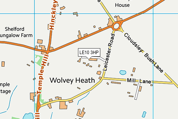 LE10 3HP map - OS VectorMap District (Ordnance Survey)