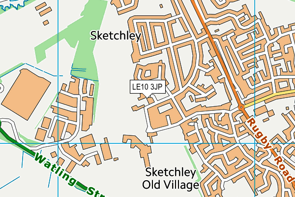 LE10 3JP map - OS VectorMap District (Ordnance Survey)