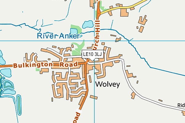 Wolvey Village Hall map (LE10 3LJ) - OS VectorMap District (Ordnance Survey)