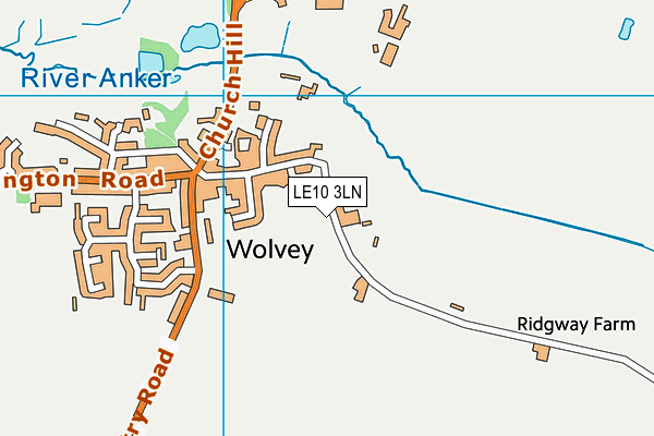 LE10 3LN map - OS VectorMap District (Ordnance Survey)