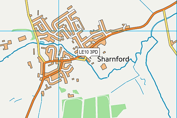 LE10 3PD map - OS VectorMap District (Ordnance Survey)