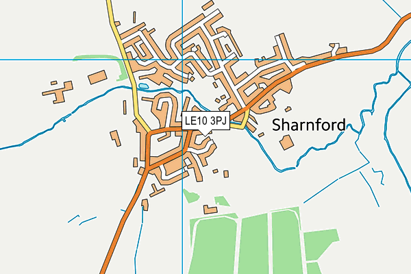 LE10 3PJ map - OS VectorMap District (Ordnance Survey)