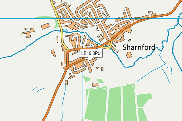 LE10 3PU map - OS VectorMap District (Ordnance Survey)