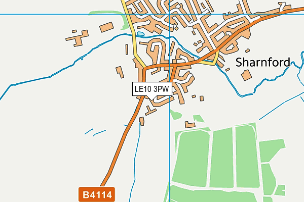 LE10 3PW map - OS VectorMap District (Ordnance Survey)