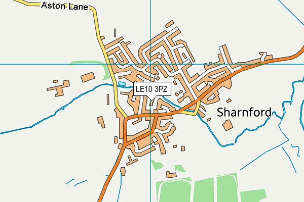 LE10 3PZ map - OS VectorMap District (Ordnance Survey)