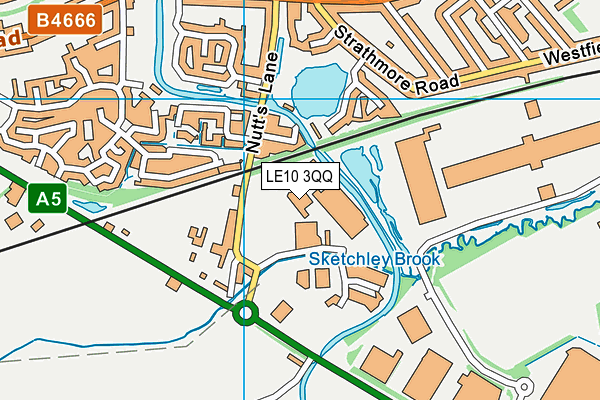 LE10 3QQ map - OS VectorMap District (Ordnance Survey)