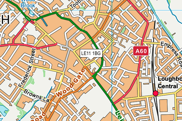 LE11 1BG map - OS VectorMap District (Ordnance Survey)