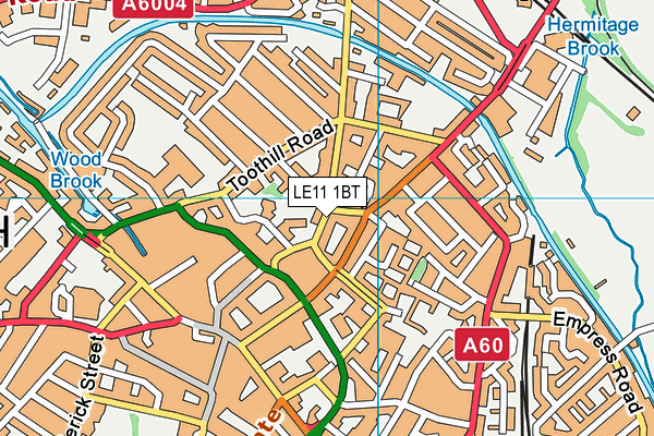 LE11 1BT map - OS VectorMap District (Ordnance Survey)