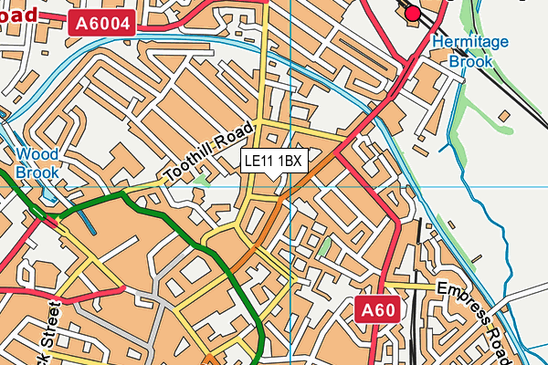 LE11 1BX map - OS VectorMap District (Ordnance Survey)