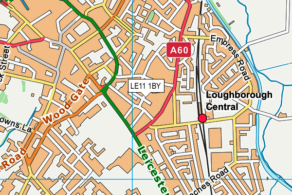 LE11 1BY map - OS VectorMap District (Ordnance Survey)