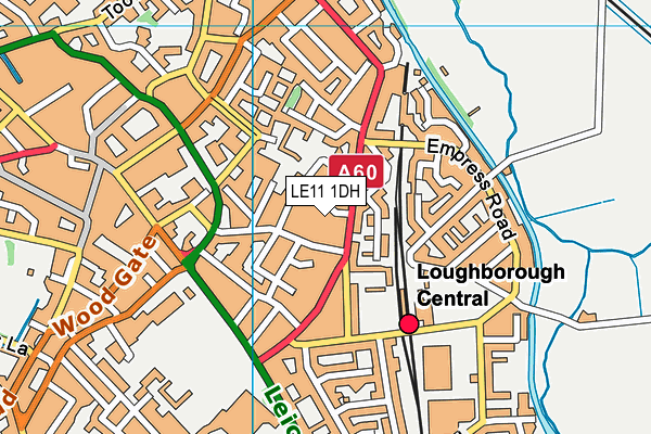 LE11 1DH map - OS VectorMap District (Ordnance Survey)