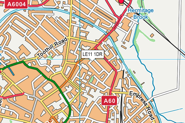 LE11 1DR map - OS VectorMap District (Ordnance Survey)