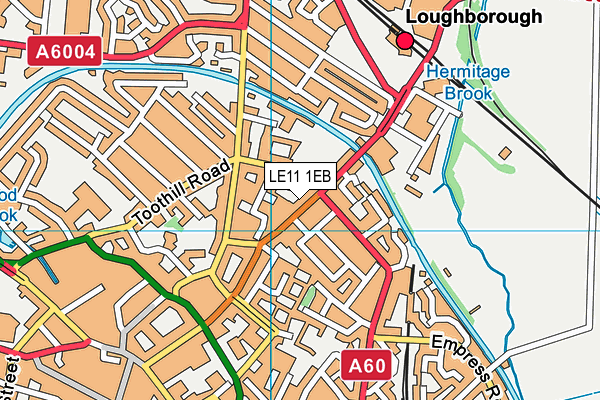 LE11 1EB map - OS VectorMap District (Ordnance Survey)