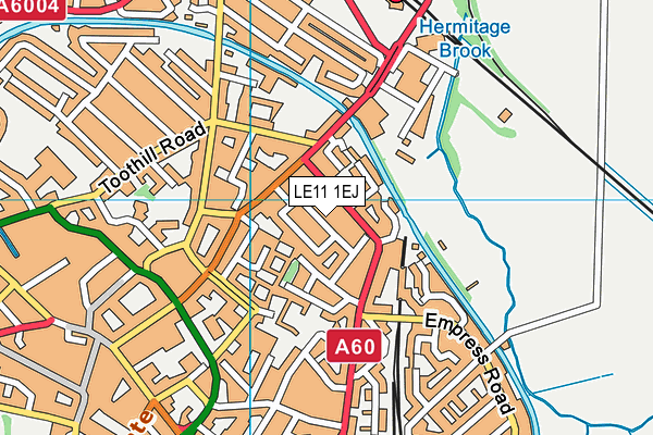 LE11 1EJ map - OS VectorMap District (Ordnance Survey)