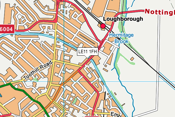 LE11 1FH map - OS VectorMap District (Ordnance Survey)