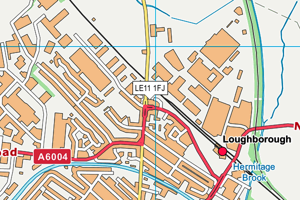 LE11 1FJ map - OS VectorMap District (Ordnance Survey)