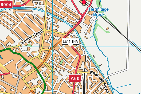 LE11 1HA map - OS VectorMap District (Ordnance Survey)