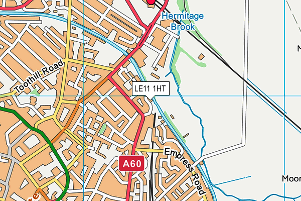 LE11 1HT map - OS VectorMap District (Ordnance Survey)