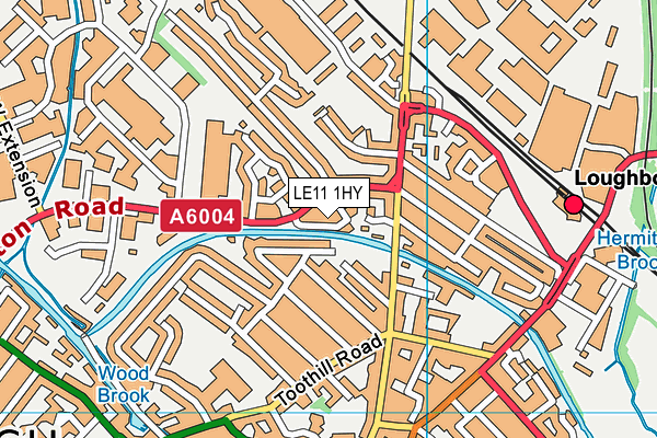 LE11 1HY map - OS VectorMap District (Ordnance Survey)