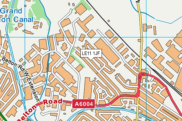 LE11 1JF map - OS VectorMap District (Ordnance Survey)