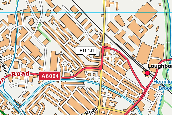 LE11 1JT map - OS VectorMap District (Ordnance Survey)