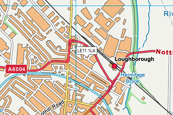 LE11 1LA map - OS VectorMap District (Ordnance Survey)