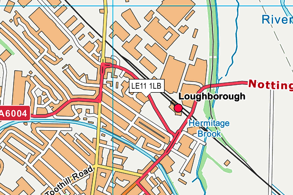 LE11 1LB map - OS VectorMap District (Ordnance Survey)