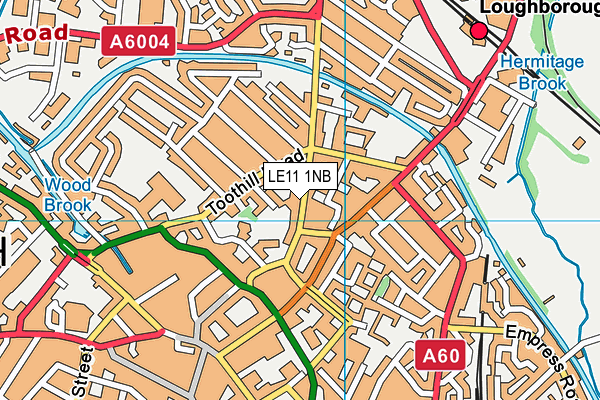 LE11 1NB map - OS VectorMap District (Ordnance Survey)