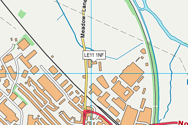 LE11 1NF map - OS VectorMap District (Ordnance Survey)