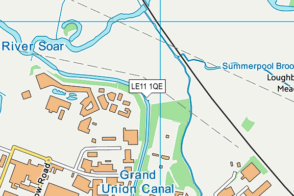 LE11 1QE map - OS VectorMap District (Ordnance Survey)