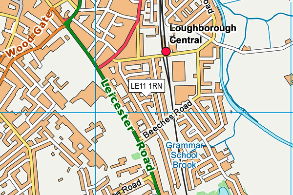 LE11 1RN map - OS VectorMap District (Ordnance Survey)