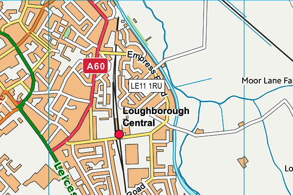 LE11 1RU map - OS VectorMap District (Ordnance Survey)