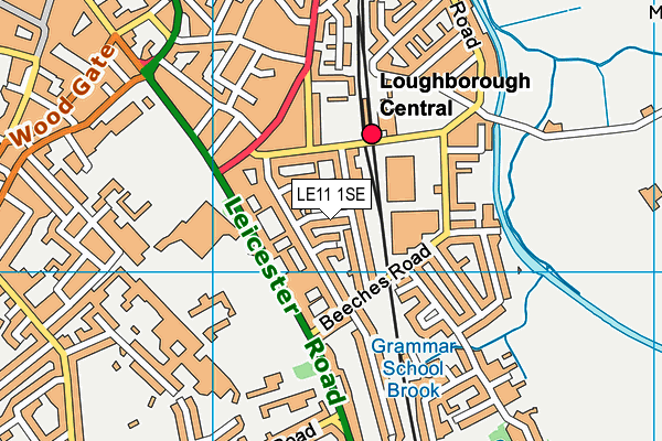 LE11 1SE map - OS VectorMap District (Ordnance Survey)
