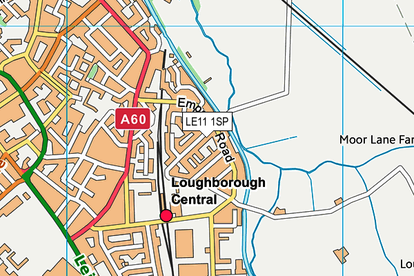 LE11 1SP map - OS VectorMap District (Ordnance Survey)