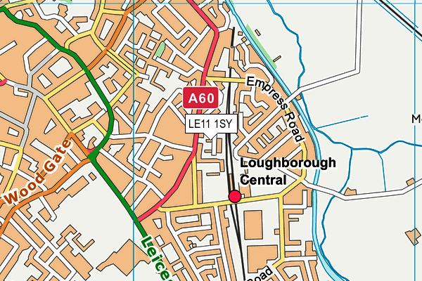 LE11 1SY map - OS VectorMap District (Ordnance Survey)