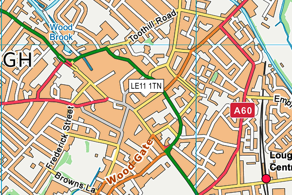 LE11 1TN map - OS VectorMap District (Ordnance Survey)
