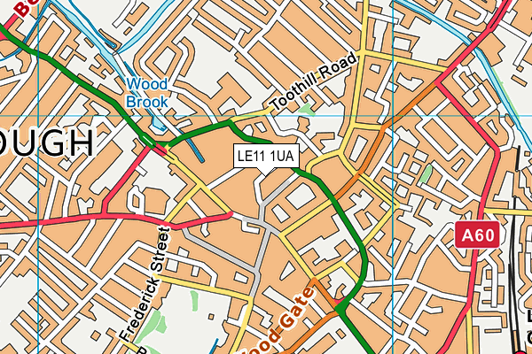 LE11 1UA map - OS VectorMap District (Ordnance Survey)