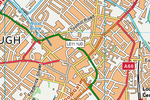LE11 1UD map - OS VectorMap District (Ordnance Survey)