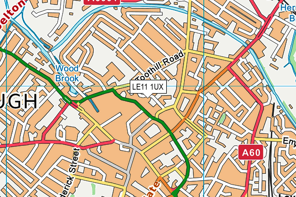 LE11 1UX map - OS VectorMap District (Ordnance Survey)