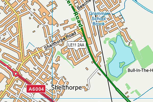 LE11 2AA map - OS VectorMap District (Ordnance Survey)