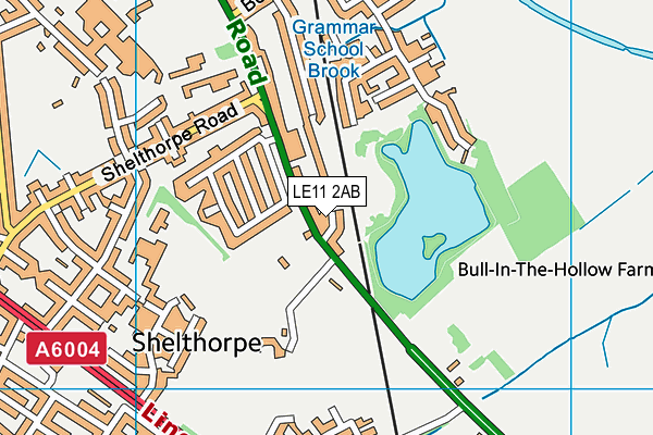 LE11 2AB map - OS VectorMap District (Ordnance Survey)