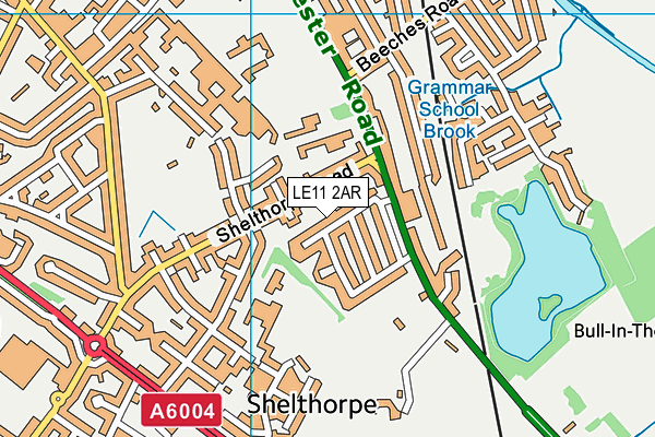 LE11 2AR map - OS VectorMap District (Ordnance Survey)