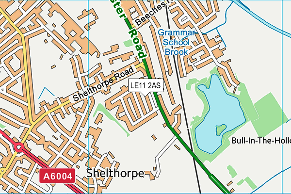 LE11 2AS map - OS VectorMap District (Ordnance Survey)