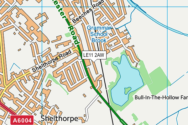 LE11 2AW map - OS VectorMap District (Ordnance Survey)