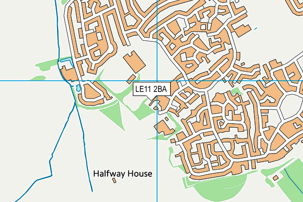 LE11 2BA map - OS VectorMap District (Ordnance Survey)