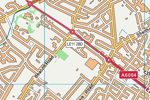 LE11 2BD map - OS VectorMap District (Ordnance Survey)