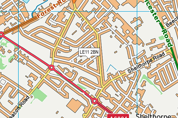 LE11 2BN map - OS VectorMap District (Ordnance Survey)